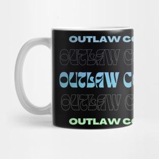 Outlaw Country // Typography Fan Art Design Mug